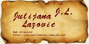 Julijana Lazović vizit kartica